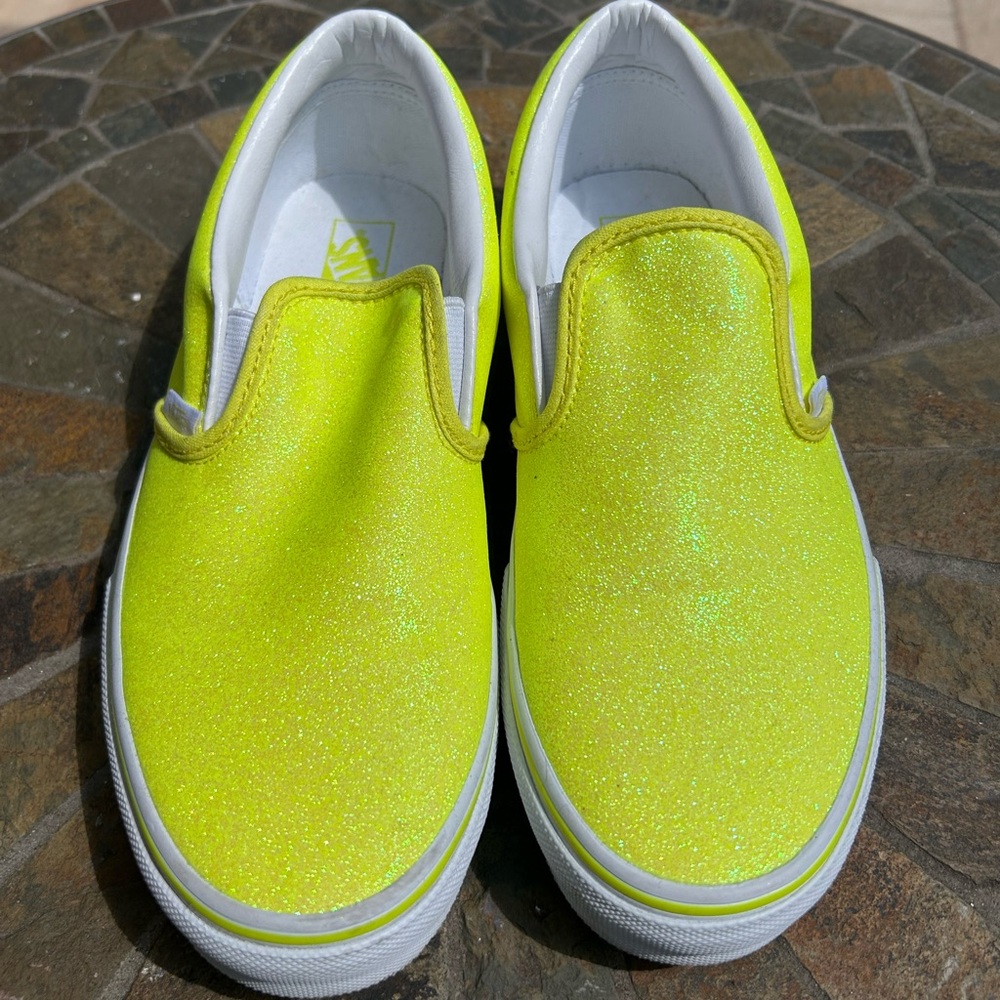 Vans Neon Yellow Glitter